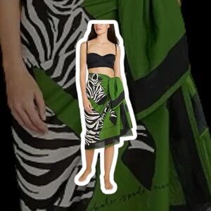 Kate Spade scarf/wrap. NWT! 60x40, vibrant green paired with zebra